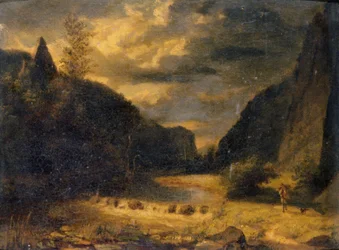 Dallandskap, ca. 1850 (olje på panel)