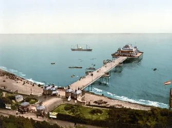 Victoria Pier, Folkestone (håndfarget bilde)