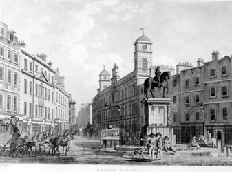 Utsikt i Charing Cross mot Northumberland House, 1795