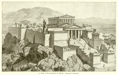 Utsikt over Akropolis i Athen