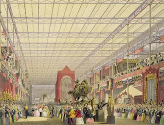 Utsikt over Foreign Nave of the Great Exhibition of 1851, fra Dickinsons Comprehensive Pictures