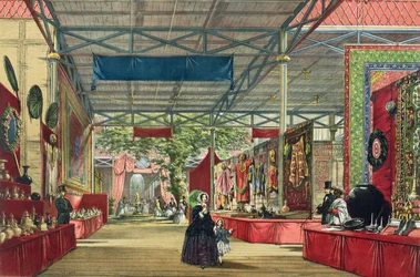 Utsikt over India-delen av den store utstillingen i 1851, fra Dickinsons Comprehensive Pictures