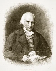 Warren Hastings, illustrasjon fra Cassells Illustrated History of England (sepia-foto)