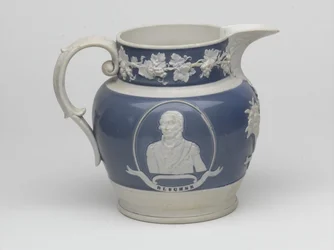 Waterloo minnekanne, ca. 1815 (steintøy)