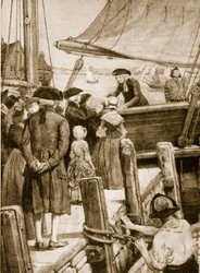 Wesley om bord på The Prince of Wales i 1787 tok farvel med irene