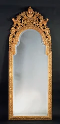 William og Mary bryggeglass (forgylt gesso)
