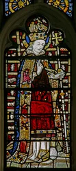 Window Ew som viser St Thomas Becket med juveler av innfelt glass