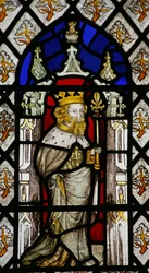 Window Sa som viser Edvard Bekjenneren (eller Edvard III?)