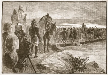Xerxes krysser Hellespont
