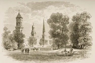 Yale College, New Haven, ca. 1870, fra 
