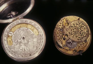 To lommeur, ca. 1660 og ca. 1705 (metall)
