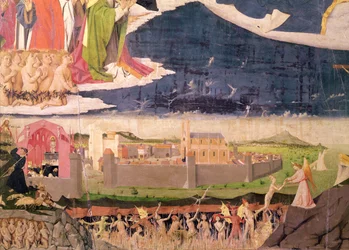 De fordømte i skjærsilden, fra «Jomfruens kroning», fullført 1454 (detalj)