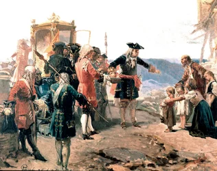 Hertugen Vittorio Amedeo II av Savoy i Carmagnola, detalj (maleri