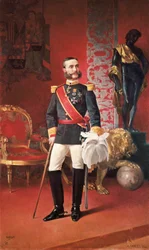 Portrett av kongen av Spania Alfonso XII (1857-1885