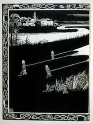 Enak før Gemorrhe (Gomorra), fra boken Juda illustrert av Ephraim Moses Lilien (1874-1925). Lilian regnes som faren til sionistisk ikonografi, skapt i Jugendstil (tysk art nouveau)-stil. Han illustrerte 'Juda' (1900), en bok av f