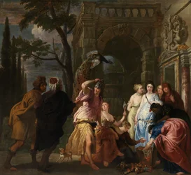 Achilles and the Daughters of Archimedes (olje på lerret)