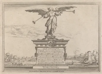 Dedikasjonsside med Statue of Fama