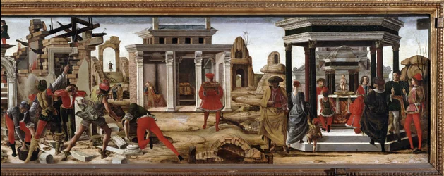 Griffoni-polyptyken: predella med historien om St. Vincent Ferrer