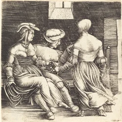 Young Man and Maids   1248016   no       norwegian Successfully Translated  Original: Stierenvechter staand op een tafel in de arena Otra locura suya en la misma plaza Stierengevechten (series title) La Taureaumachie (series title) La Tauromaquia (series t