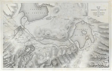 Kart over operasjonene til den amerikanske hæren i Mexico-dalen i august og september 1847 under den meksikansk-amerikanske krigen.