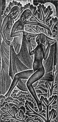 «Jeg er svart, men vakker» (Nigra Sum Sed Formosa), illustrasjon fra «Høysangen» (Canticum Canticorum Salomonis), 1929