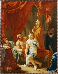 Sarah presenterer Hagar a Abraham - Sarah presenterer Hagar for Abraham ...