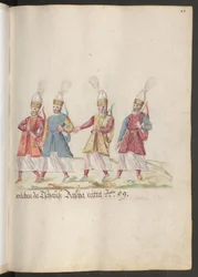 Hoffet til en pasha og sultan: fire tyrkiske bueskyttere fra sultanens livvakt
