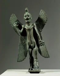 Demonguden Pazuzu, en akkadisk-sumerisk ondskap …