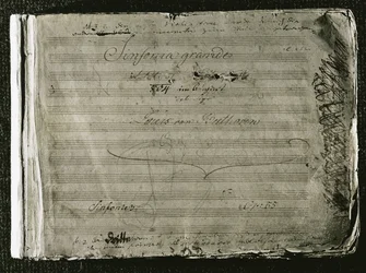 Tittelside til Beethovens tredje symfoni quot;Eroicaquot; (bilde), Gesellschaft der Musikfreunde, Wien, Østerrike (foto)