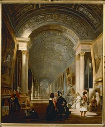 Utsikt over Grand Galerie i Louvre …