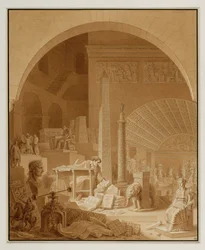 Vivant-Denon arbeider i Diana-rommet på Louvre…