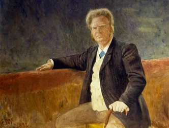 Portrett av Bjørn Bjørnson (1859-1942), skuespiller og teatersjef, Maleri av Erik Werenskiold (1855-1938)