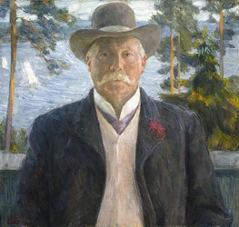Portrett av komponisten Thorvald Lammers 1841-1922, 1906.