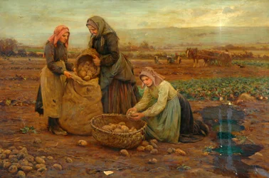 Potetplukkerne (olje på lerret)