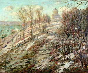 Grants gravmæle, nasjonalmonument i New York, vinter