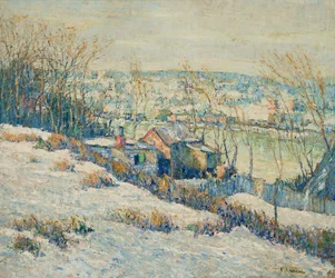 Øvre Harlem-elven – vinter, ca. 1915 (olje på lerret)