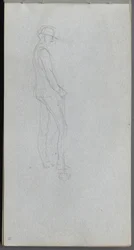 Skissebok, side 11: Figur i profil