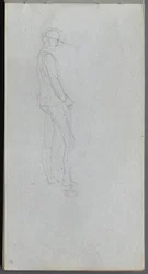 Skissebok, side 11: Figur i profil.