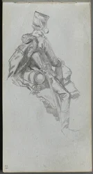 Skissebok, side 23: Sittende soldat