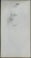 Skissebok, side 45: Womans Face, 34 View.