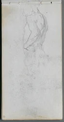Skissebok, side 51: Figurstudie