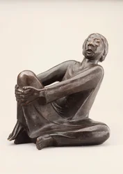 Den syngende mannen; Der Singende Mann, unnfanget i 1928 og støpt i 1930 (bronse med mørkebrun patina)