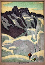 Grindelwaldbreen (Ischmeer) i de sveitsiske alpene. ca. 1920–30 (illustrasjon)