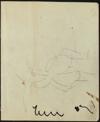 Dansere og utøvere-side fra en skissebok, ca. 1911.