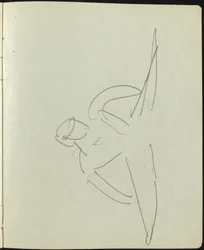Dansere og utøvere-side fra en skissebok, ca. 1911.
