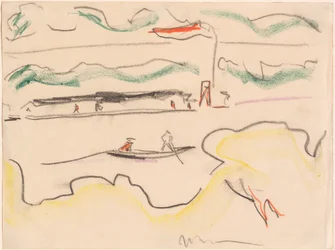 Elbe-landskap nær Dresden, 1909.