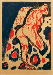 E.L. Kirchner, liggende naken