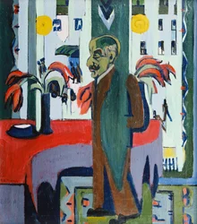Max Liebermann i sitt studio; Max Liebermann i studioet hans, 1926