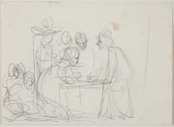 Studie for "Brevskriveren og jenta"