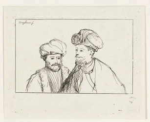 Portrett av to menn med turbaner